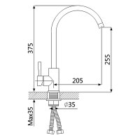 Смеситель для кухни OUTE T40313B