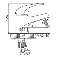 Смеситель для раковины Ledeme L1002-B