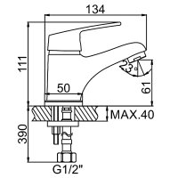 Смеситель для раковины Ledeme L1016