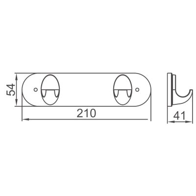 Крючок Ledeme L1505-2 Хром