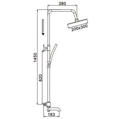 Душевая стойка Rose R3536H