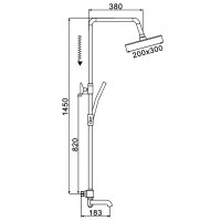 Душевая стойка Rose R3536H