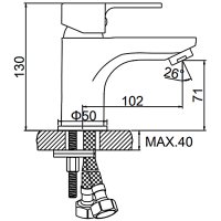 Смеситель для раковины Ledeme L1003
