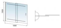 Шторка для ванны стеклянная RGW Screens SC-44 100 03114410-11
