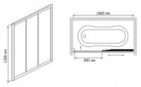 Шторка для ванны стеклянная RGW Screens SC-41 160 04114116-11