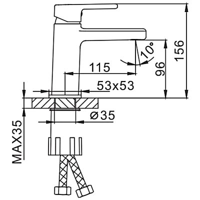 Смеситель для раковины Frap F1060