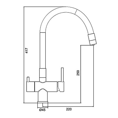 Смеситель для кухни Gappo G4398-36