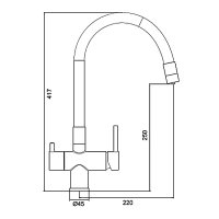 Смеситель для кухни Gappo G4398-36