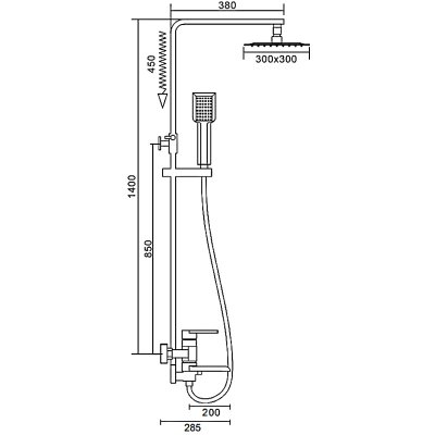 Душевая стойка Frap F2415-2