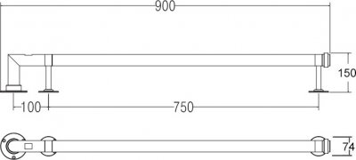 Полотенцесушитель электрический Margaroli Arcobaleno 616CRC-900