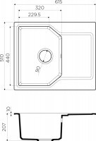 Мойка для кухни из искусственного гранита Omoikiri Yonaka 61-MA