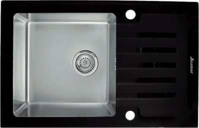 Мойка для кухни стеклянная Seaman Eco Glass SMG-780B.B