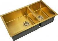 Мойка для кухни из нержавеющей стали ZorG Inox PVD SZR-78-2-44 bronze
