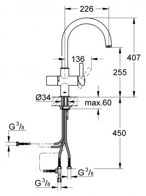 Смеситель для кухни Grohe Blue 33251000