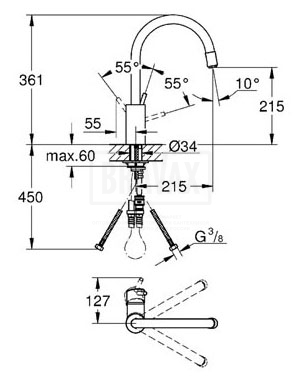 Смеситель для кухни Grohe Concetto 32663DC1