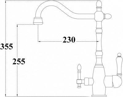Смеситель для кухни ZorG Sanitary ZR 312 YF-33-nikel