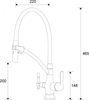 Смеситель для кухни ZorG Sanitary ZR 347-8 YF