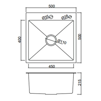 Мойка для кухни из нержавеющей стали Frap FS5050-3