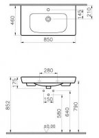 Раковина Vitra S20 85 5523B003-0001