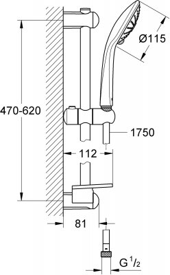 Душевой гарнитур Grohe Euphoria 27231001 хром