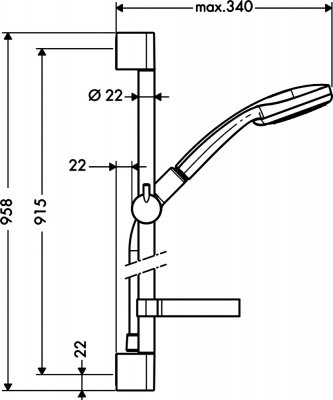 Душевой гарнитур Hansgrohe Croma 27724000