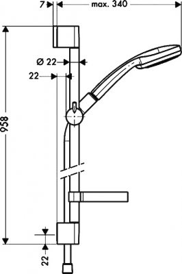 Душевой гарнитур Hansgrohe Croma 27771000