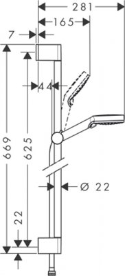 Душевой гарнитур Hansgrohe Crometta 26534400