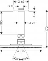 Верхний душ Hansgrohe Raindance 27478000