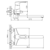 Смеситель для ванны Haiba HB2266