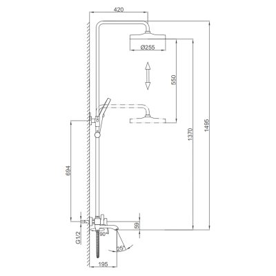 Душевая стойка Frap F2475-9