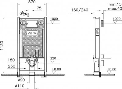 Система инсталляции для унитаза Vitra 750-5800-01