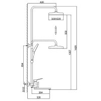 Душевая стойка Frap F2461