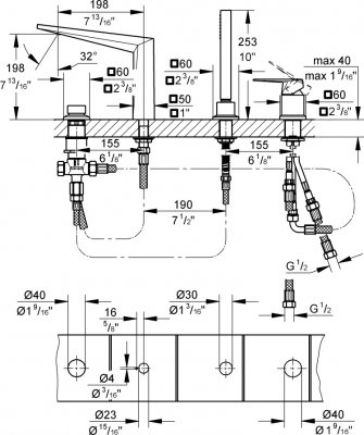 Смеситель для ванны Grohe Allure Brilliant 19787000