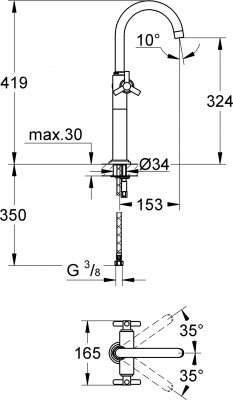 Смеситель для раковины Grohe Atrio 21044000
