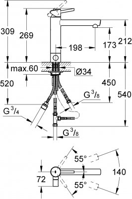 Смеситель для кухни Grohe Concetto 31209001