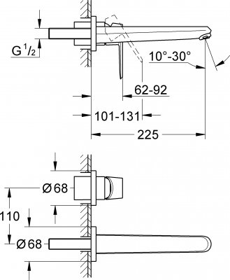 Смеситель для раковины Grohe Eurodisc Cosmopolitan 19974002