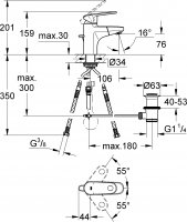 Смеситель для раковины Grohe Europlus II 33155002