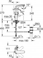 Смеситель для раковины Grohe Eurostyle New 23569LS3