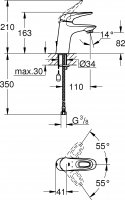 Смеситель для раковины Grohe Eurostyle New 33557003