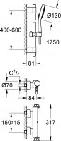 Смеситель для душа Grohe Grohtherm 2000 34281001