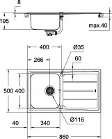 Мойка для кухни из нержавеющей стали Grohe K500 31571SD0