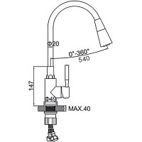 Смеситель для кухни Ledeme L4199-9