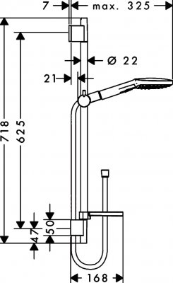 Душевой гарнитур Hansgrohe Raindance 26620000