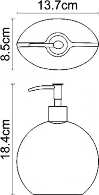 Дозатор жидкого мыла WasserKRAFT Eider K-33399