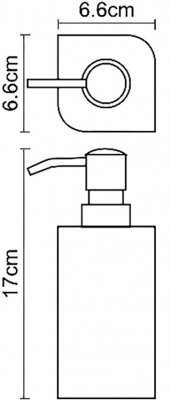 Дозатор жидкого мыла WasserKRAFT Elbe K-2799