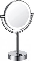 Зеркало косметическое WasserKRAFT K-1005 двухстороннее, с подсветкой