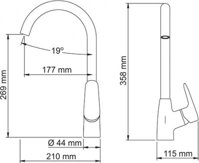 Смеситель для кухни WasserKRAFT Vils 5607