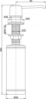 Дозатор жидкого мыла Paulmark Sauber D001-308 черный