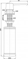 Дозатор жидкого мыла Paulmark Sauber D001-418 черный металлик