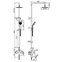 Душевая стойка Ledeme L72402